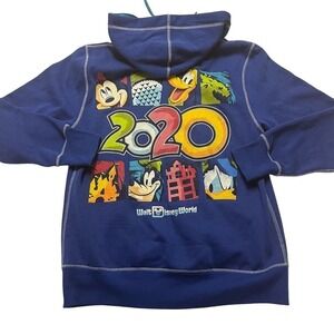 Disneyland Resort Blue 2020 Full Zipper Women’s Hoodie Size Medium